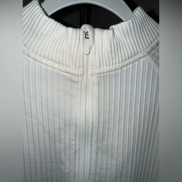 Lululemon Ribbed Half-Zip Pullover | White | Est Size S - Picture 3 of 3